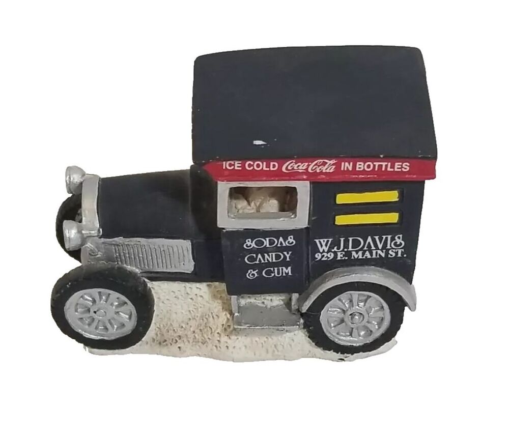 Vtg 1994 Coca Cola Town Square WJ Davis Truck 64328 Christmas Village Coke Decor